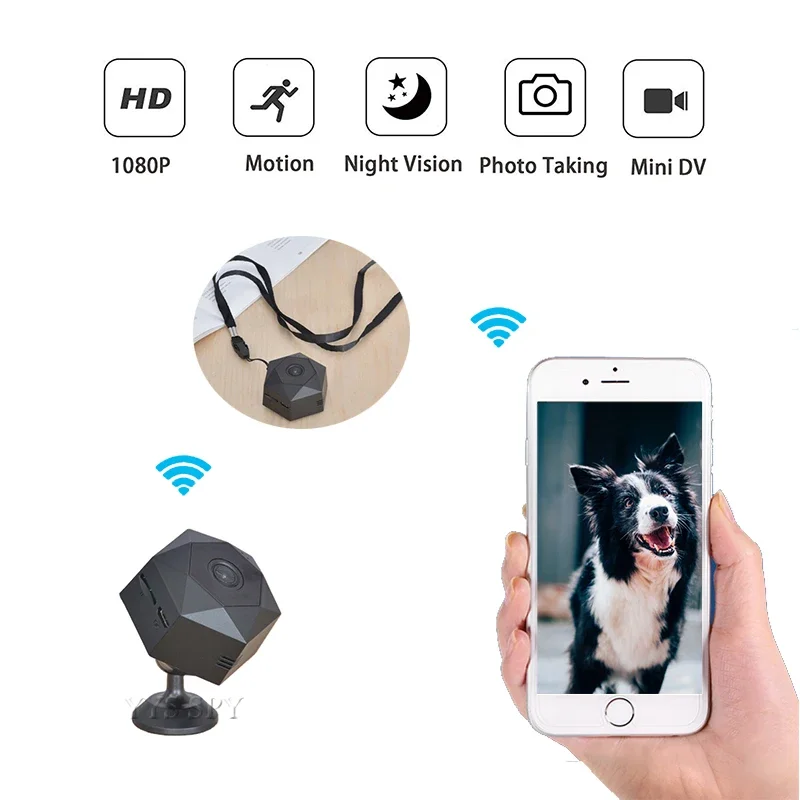 Smart Home Kamera - HD 1080P Small Wireless Mini Wifi