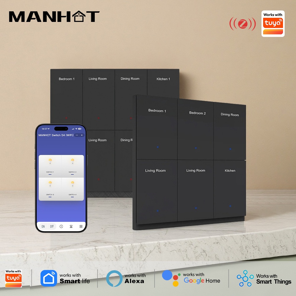 Smart Home Voice Control - Manhot DIY Name Switch Zigbee Smart