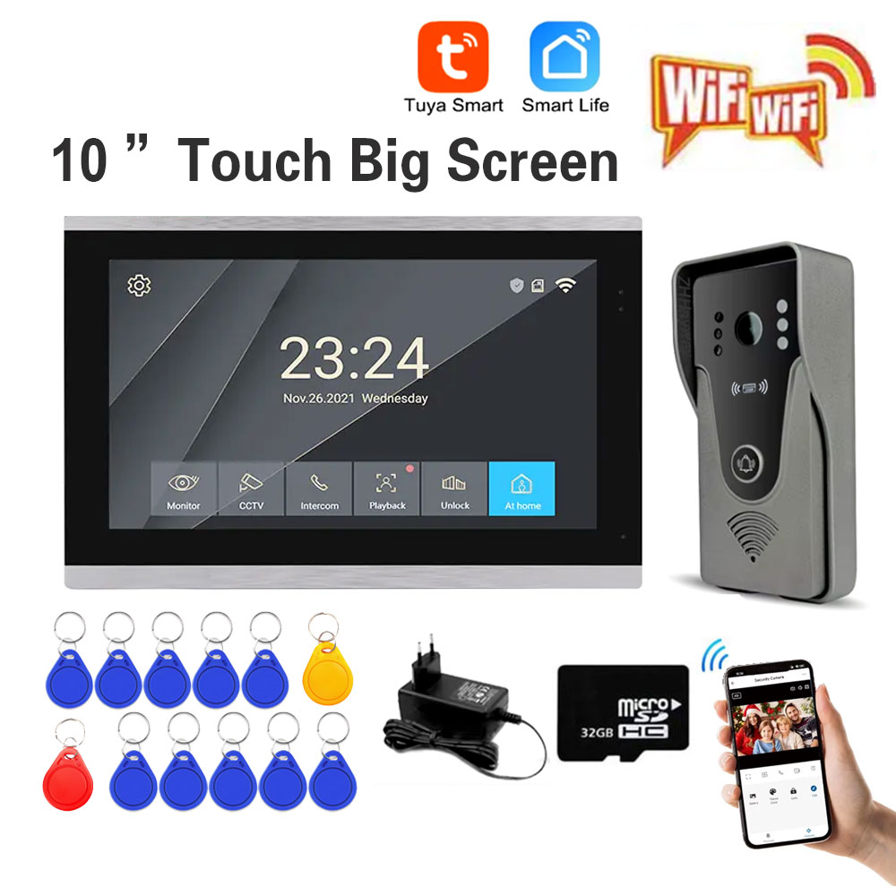 Smart Home Video Doorphone Ezviz - Tuya 1080P 10 Inch Color Touch