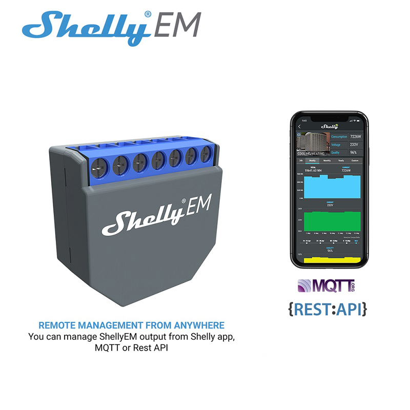 Smart Home Voice Control - SHELLY EM Wifi Smart Life Controller