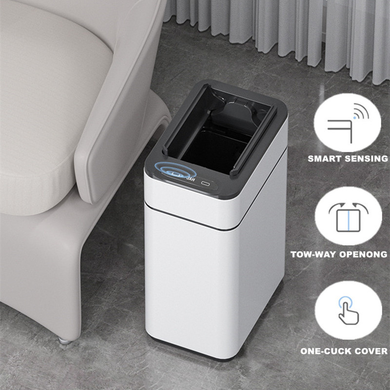 Smart Home Junkie - 15L Smart Stainless Waterproof Wastebasket Automatic