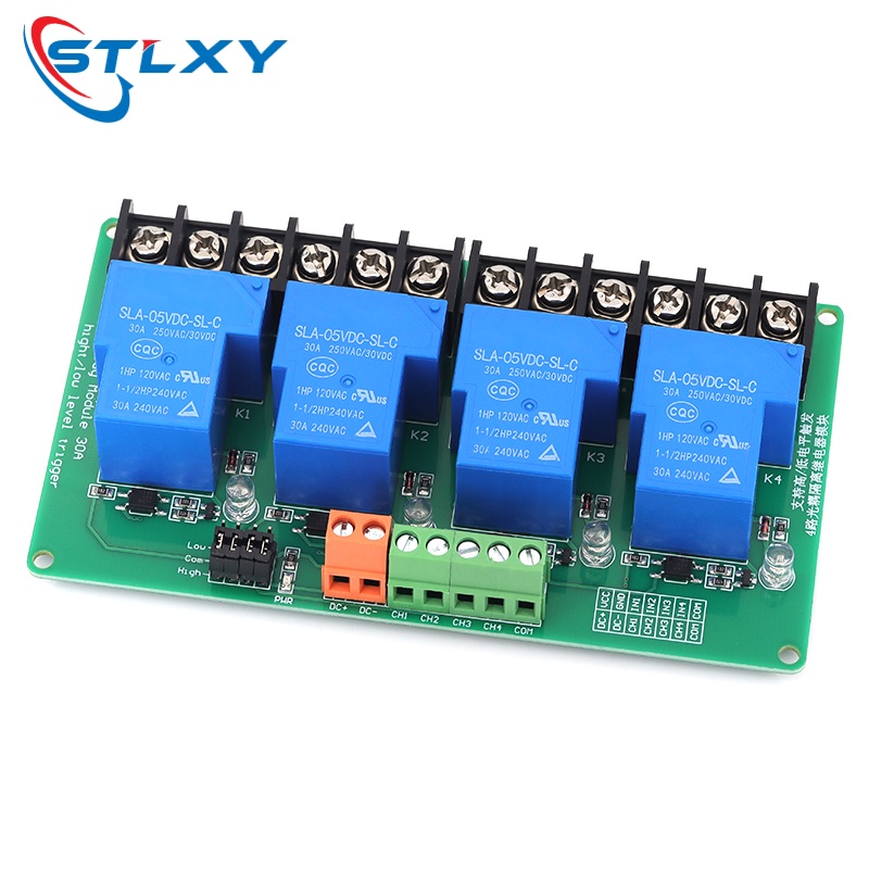 Smart Home With Plc - 4-Channel Relay Module DC 5V/12V/24V High