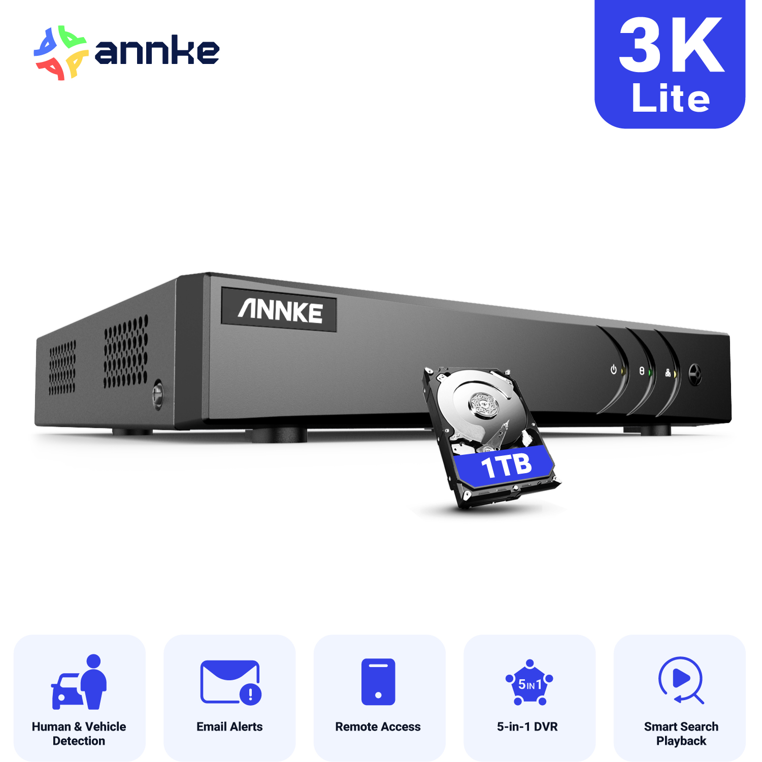 Security Ip Camera - ANNKE 3K 5MP Lite 8CH HD