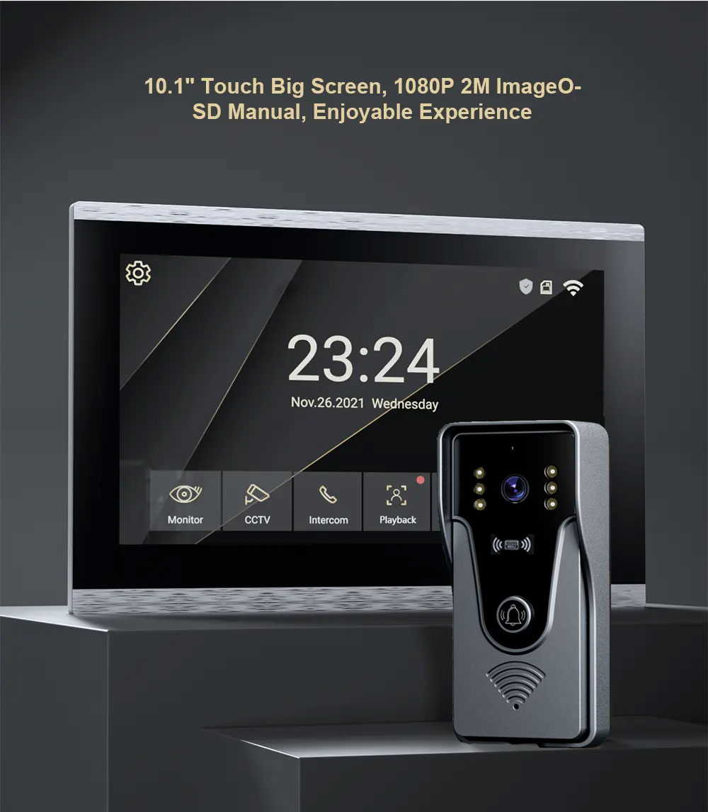 Tuya 1080P 10 Inch Color Touch - Smart Home Video Doorphone Ezviz recension och pris