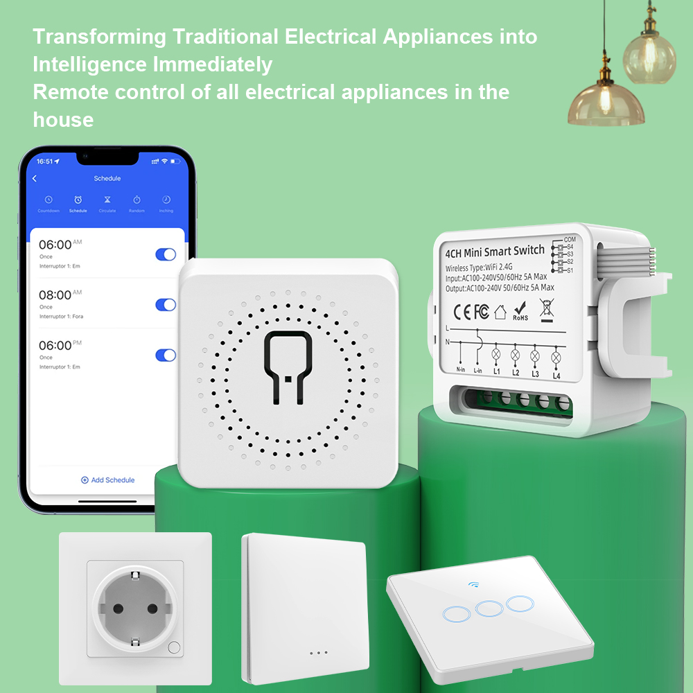 Tuya WiFi Smart Switch 1/2/3/4 - Smart Home Voice Control recension och pris