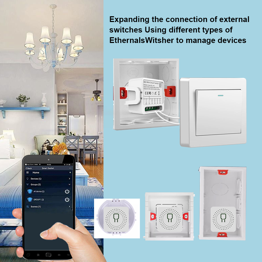 Tuya WiFi Smart Switch 1/2/3/4 - Smart Home Voice Control recension och pris