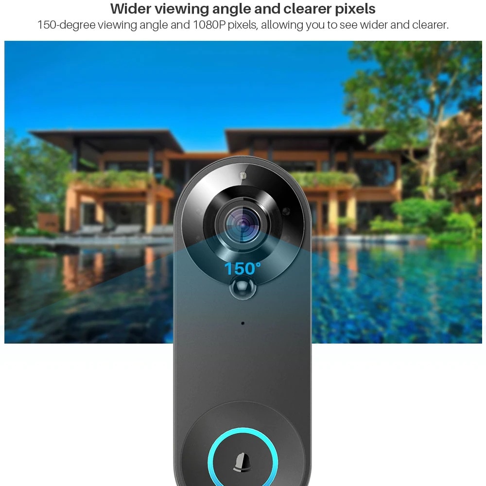 Tuya 1080P Wireless WIFI Doorb - Smart Home Video Doorphone Ezviz recension och pris