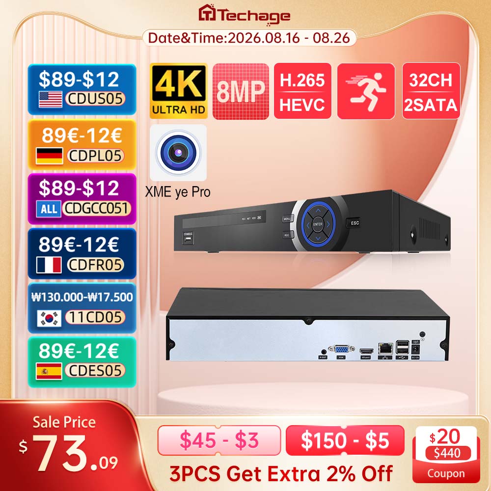 Techage UHD H.265 36CH NVR Net - Security Ip Camera recension och pris