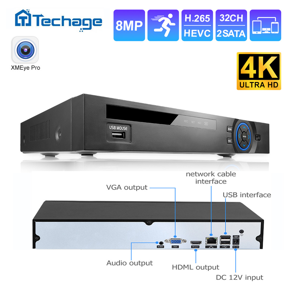 Techage UHD H.265 36CH NVR Net - Security Ip Camera recension och pris