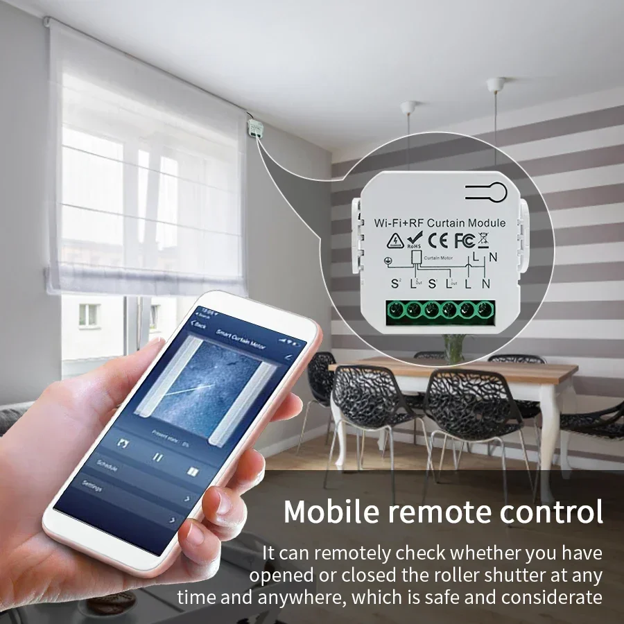 Smart Curtain Switch for Blind - Smart Home Voice Control recension och pris