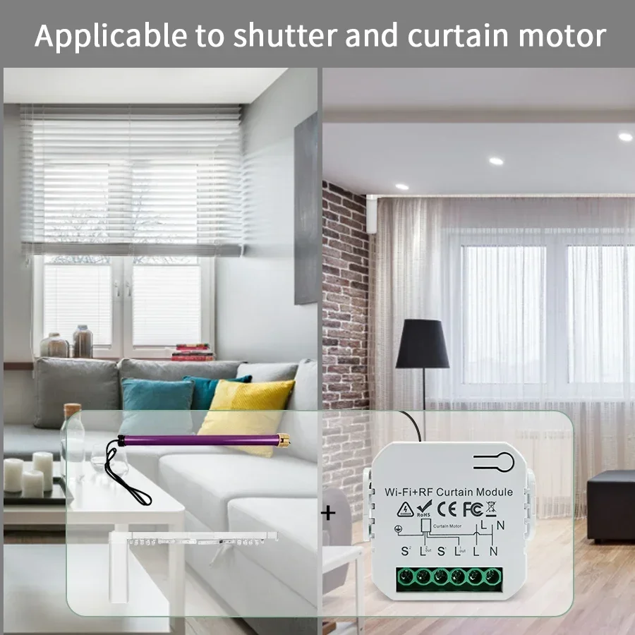 Smart Curtain Switch for Blind - Smart Home Voice Control recension och pris