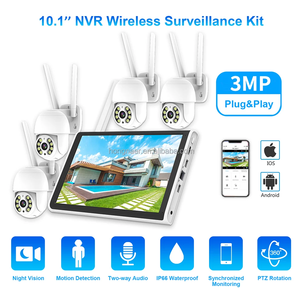 2026 Hongnaer 3MP 4 Channel Wi - Security Ip Camera recension och pris