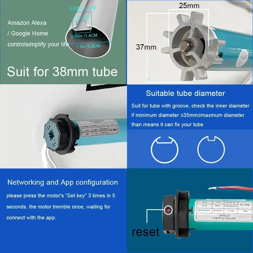 SZMYQ 25mm 2N Tuya Smart Curta - Smart Home App recension och pris