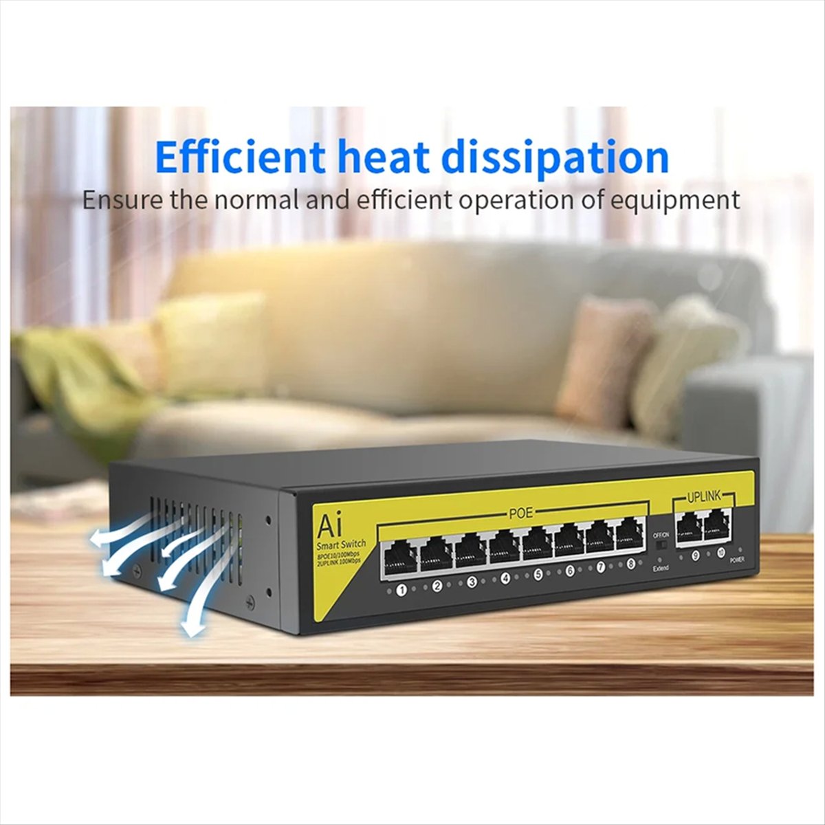 48V 8Ports POE Switch Ethernet - Security Ip Camera recension och pris