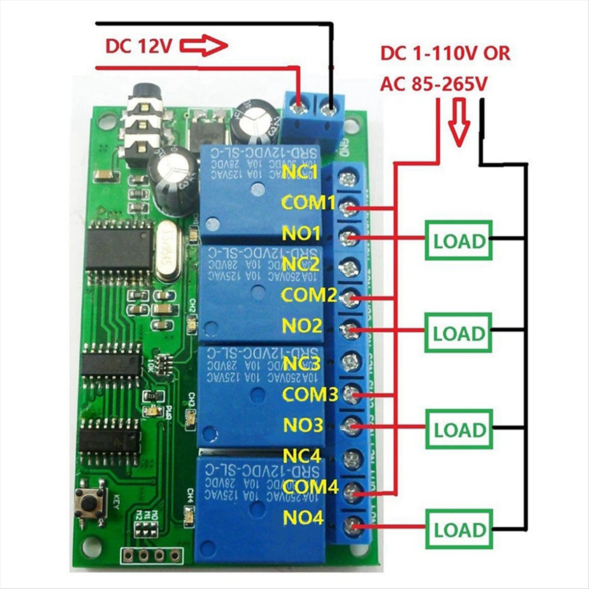 4 Channel Relay DTMF Tone Sign - Smart Home With Plc recension och pris