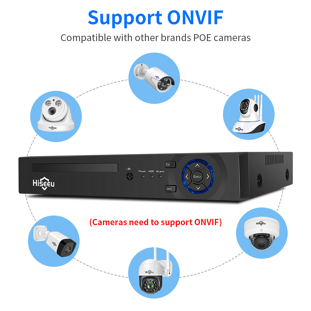 Hiseeu 4CH 10CH 16CH 4K 8MP 5M - Security Ip Camera recension och pris