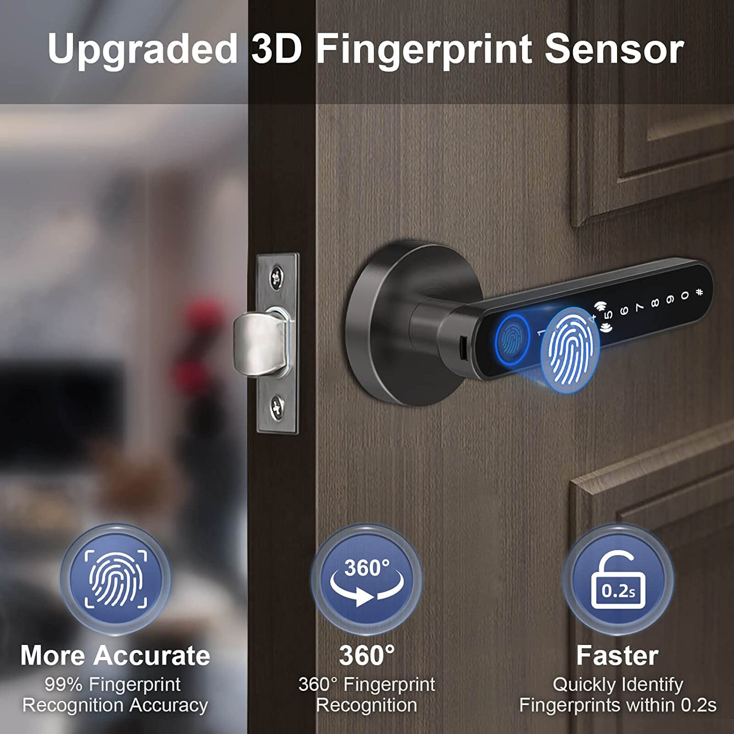 Smart Fingerprint Door Lock Ha - Smart Home Lock recension och pris