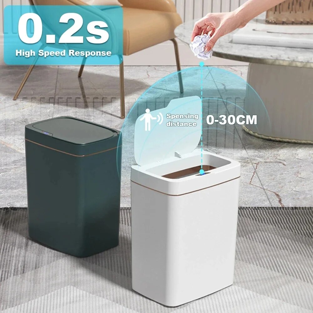 Smart Bathroom Trash Can Autom - Smart Home Junkie recension och pris