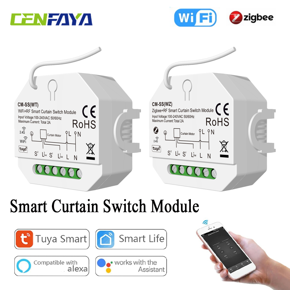 Smart Curtain Switch for Rolle - Smart Home Voice Control recension och pris