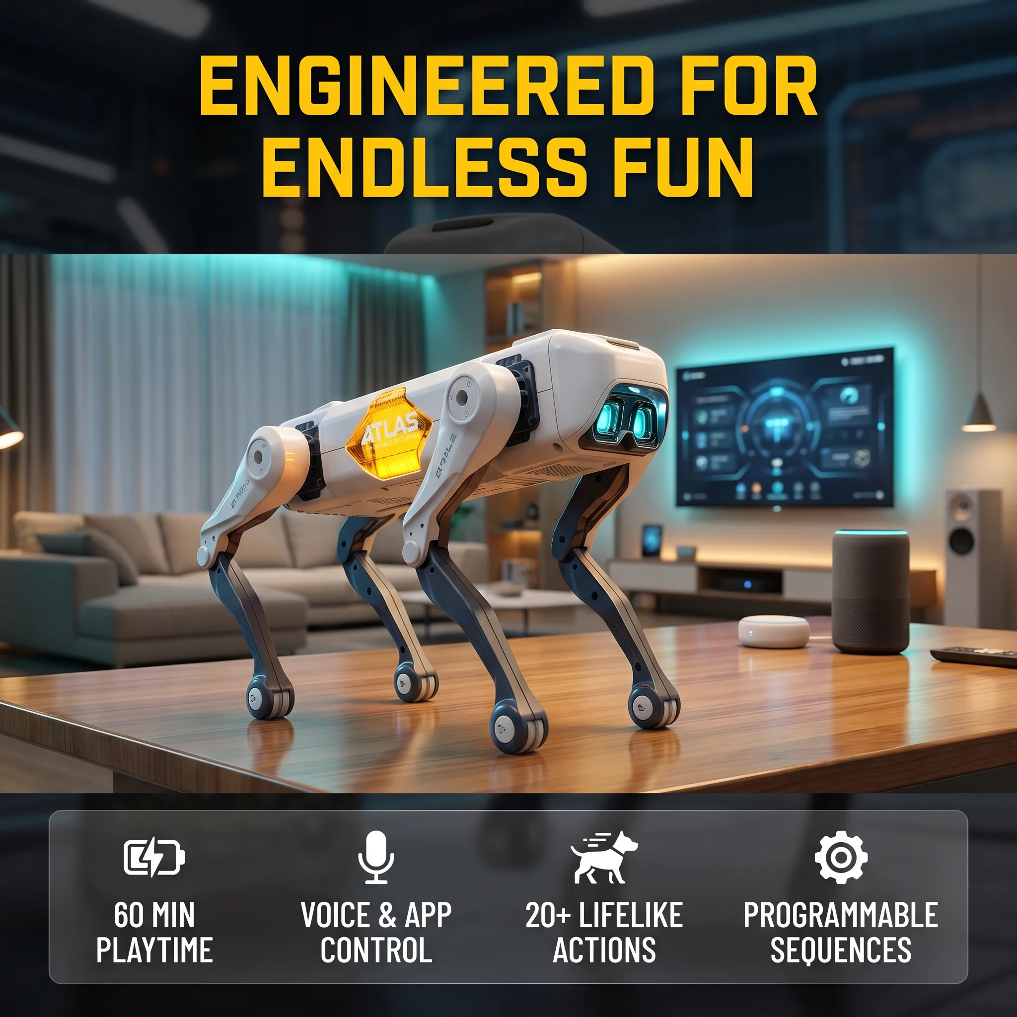 AI Smart Robot Dog, Voice & AP - Smart Home App recension och pris