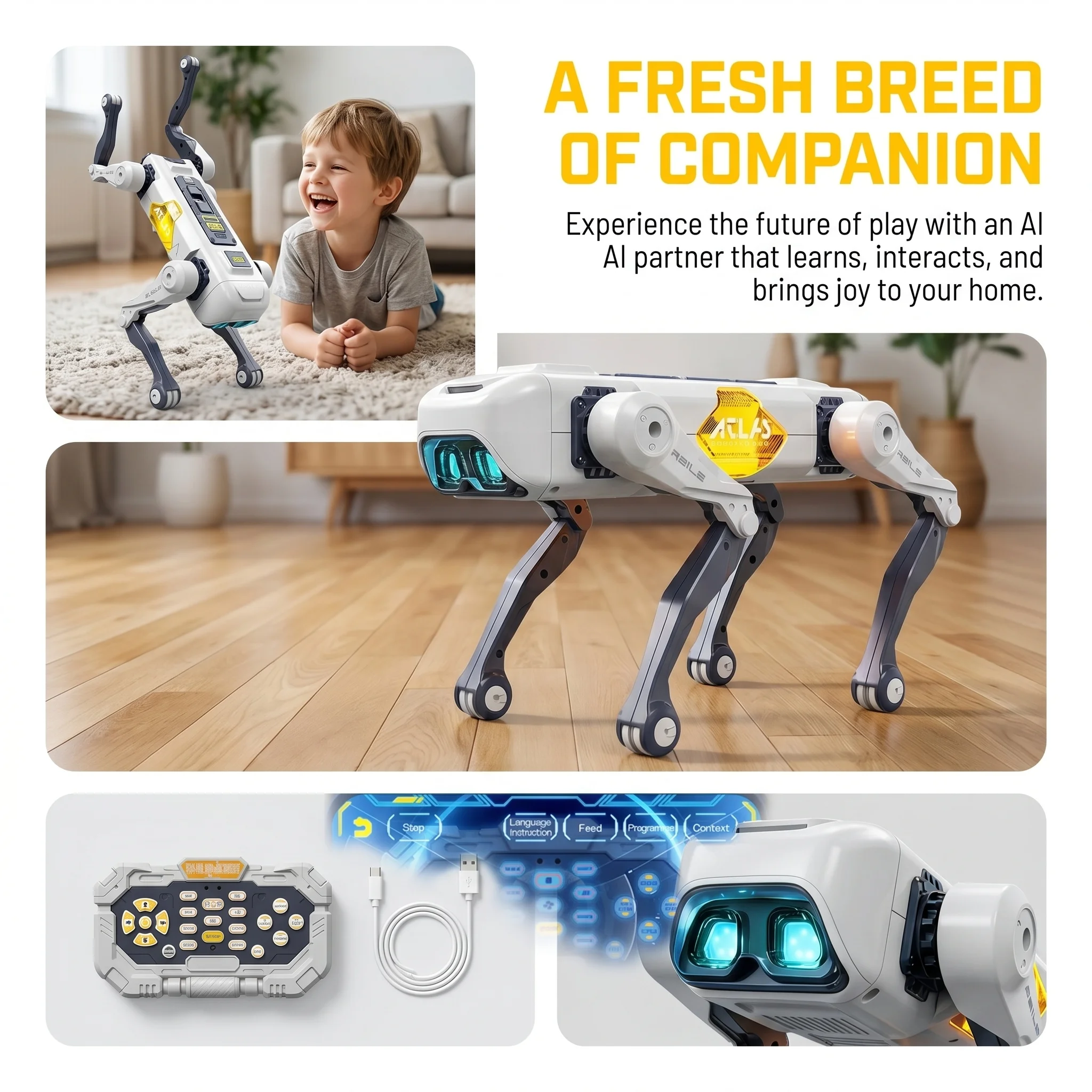 AI Smart Robot Dog, Voice & AP - Smart Home App recension och pris