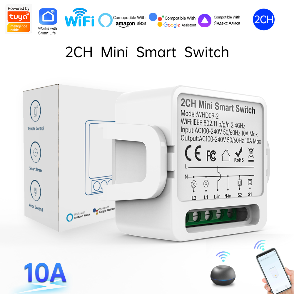 2 Way Tuya Smart Switch 2Gang  - Smart Home Voice Control recension och pris
