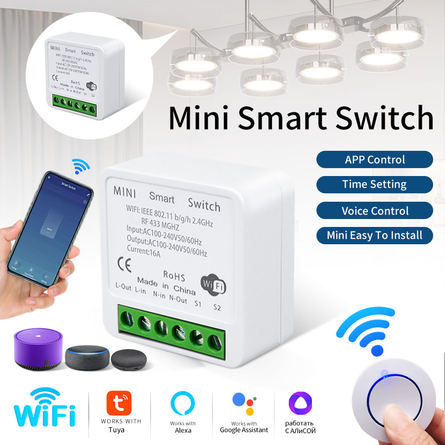 RF433Mhz 16A/20A Tuya WiFi Sma - Smart Home Voice Control recension och pris